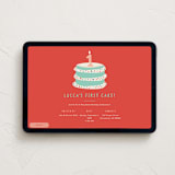 "First Cake" - Online Kids Birthday Invitations in Punchbowl by Christie Garcia - Desktop layout