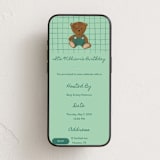 "Ted the bear" - Online Kids Birthday Invitations in Emerald by Inkblot Design - Mobile layout