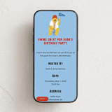 "Ball Game Bear" - Online Kids Birthday Invitations in Blue Sky by Inkblot Design - Mobile layout