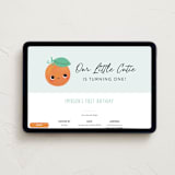"Our Little Cutie" - Online Kids Birthday Invitations in Sky by Itsy Belle Studio - Desktop layout