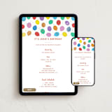 "Floating Balloons" - Online Kids Birthday Invitations in Cloud by Becky Nimoy - Mobile + desktop layout