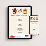 "A Birthday Circus" - Online Kids Birthday Invitations in Bold by Namibear Art Studio - Mobile + desktop layout