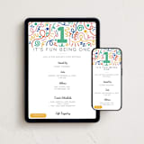 "One is Fun" - Online Kids Birthday Invitations in Cotton by Kinsey Havener - Mobile + desktop layout