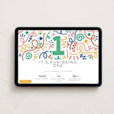 "One is Fun" - Online Kids Birthday Invitations in Cotton by Kinsey Havener - Desktop layout