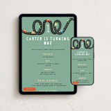 "Little Racer" - Online Kids Birthday Invitations in Grass by Jennifer Lew - Mobile + desktop layout
