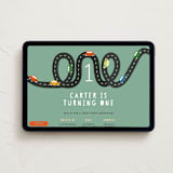 "Little Racer" - Online Kids Birthday Invitations in Grass by Jennifer Lew - Desktop layout