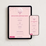 "Confetti Balloon" - Online Kids Birthday Invitations in Bubblegum by Kelly Williams - Mobile + desktop layout