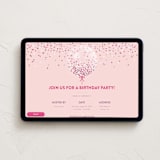 "Confetti Balloon" - Online Kids Birthday Invitations in Bubblegum by Kelly Williams - Desktop layout