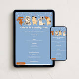 "Pawsome" - Online Kids Birthday Invitations in Pupsicles by Vivian Yiwing - Mobile + desktop layout