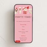 "Pawty" - Online Kids Birthday Invitations in Bubblegum by Vivian Yiwing - Mobile layout