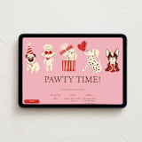 "Pawty" - Online Kids Birthday Invitations in Bubblegum by Vivian Yiwing - Desktop layout