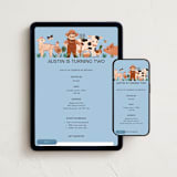 "Farm Animals" - Online Kids Birthday Invitations in Sky by Vivian Yiwing - Mobile + desktop layout