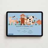 "Farm Animals" - Online Kids Birthday Invitations in Sky by Vivian Yiwing - Desktop layout