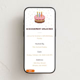 "Pixelated Party" - Online Kids Birthday Invitations in Strawberry by tuldok - Mobile layout