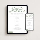 "Big Bow" - Online Kids Birthday Invitations in Forest by Teju Reval - Mobile + desktop layout