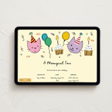 "Meowgical Cat Party" - Online Kids Birthday Invitations in Butter by Becky Nimoy - Desktop layout