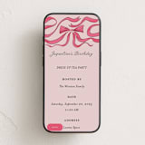"Flowing Bow" - Online Kids Birthday Invitations in Petal by Becky Nimoy - Mobile layout