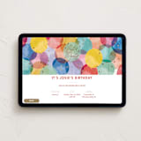 "Birthday Balloons" - Online Kids Birthday Invitations in Cloud by Becky Nimoy - Desktop layout