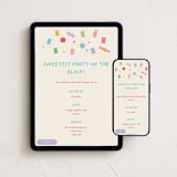 "Sweetest Party" - Online Kids Birthday Invitations in Jelly Bean by Vera Lim - Mobile + desktop layout