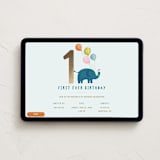 "First Ever Birthday" - Online Kids Birthday Invitations in Frost by Teju Reval - Desktop layout