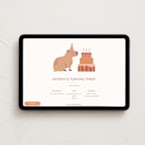 "Capybara birthday" - Online Kids Birthday Invitations in Petal by Ester Bernaldo de Quiros - Desktop layout