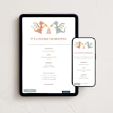 "Dragon joint celebration" - Online Kids Birthday Invitations in Mango by Ester Bernaldo de Quiros - Mobile + desktop layout