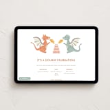 "Dragon joint celebration" - Online Kids Birthday Invitations in Mango by Ester Bernaldo de Quiros - Desktop layout