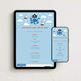 "Pirate octopus" - Online Kids Birthday Invitations in Aqua by Ester Bernaldo de Quiros - Mobile + desktop layout