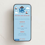 "Pirate octopus" - Online Kids Birthday Invitations in Aqua by Ester Bernaldo de Quiros - Mobile layout
