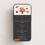 "Spooky birthday" - Online Kids Birthday Invitations in Tangerine by Ester Bernaldo de Quiros - Mobile layout