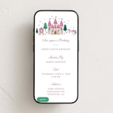 "Once upon a Birthday" - Online Kids Birthday Invitations in Strawberry by Sarah Knight - Mobile layout