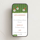 "soccer birthday" - Online Kids Birthday Invitations in Safety Orange by Kamala Nahas - Mobile layout