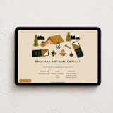 "Backyard campout" - Online Kids Birthday Invitations in Mustard by Ester Bernaldo de Quiros - Desktop layout
