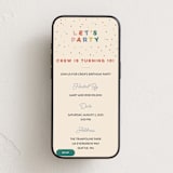 "Dancing Happy" - Online Kids Birthday Invitations in Confetti by Sarah Hawkins Designs - Mobile layout