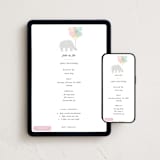 "elephant party" - Online Kids Birthday Invitations in Blush by Lori Wemple - Mobile + desktop layout