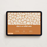 "Wildflower One" - Online Kids Birthday Invitations in Orange by Kaliste Ananda - Desktop layout