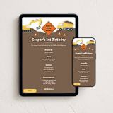 "Construction Party" - Online Kids Birthday Invitations in Bumblebee by Kacey Kendrick Wagner - Mobile + desktop layout