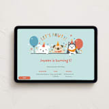 "Let's Pawty" - Online Kids Birthday Invitations in Sky Blue by Shannon Chen of Four Wet Feet Studio - Desktop layout