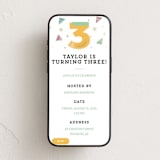 "Big Three!" - Online Kids Birthday Invitations in Sunshine by Oma N. Ramkhelawan - Mobile layout