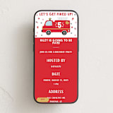 "Fired Up!" - Online Kids Birthday Invitations in Fire by Oma N. Ramkhelawan - Mobile layout