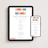 "Caterpillar" - Online Kids Birthday Invitations in Bubblegum by Elif Sahin - Mobile + desktop layout