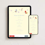 "Butterfly Floral" - Online Kids Birthday Invitations in Butter by Baumbirdy - Mobile + desktop layout