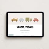 "Vroom Vroom" - Online Kids Birthday Invitations in Primary by taylorVdesign - Desktop layout