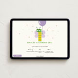 "Happy One" - Online Kids Birthday Invitations in Fig by mo kelley - Desktop layout