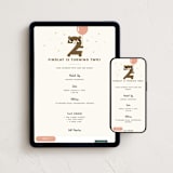 "Happy Two" - Online Kids Birthday Invitations in Blush by mo kelley - Mobile + desktop layout