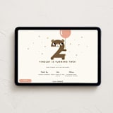 "Happy Two" - Online Kids Birthday Invitations in Blush by mo kelley - Desktop layout