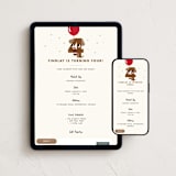 "Happy Four" - Online Kids Birthday Invitations in Crimson by mo kelley - Mobile + desktop layout