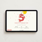 "Happy Five" - Online Kids Birthday Invitations in Canary by mo kelley - Desktop layout
