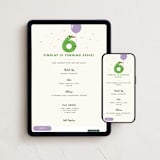 "Happy Six" - Online Kids Birthday Invitations in Orchid by mo kelley - Mobile + desktop layout