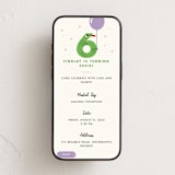 "Happy Six" - Online Kids Birthday Invitations in Orchid by mo kelley - Mobile layout